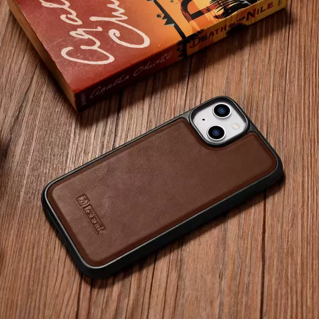 iCarer Leather Oil Wax Genuine Leather Case for iPhone 14 Plus (MagSafe Compatible) Brown (WMI14220719-BN) 23