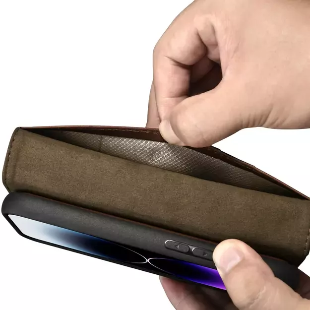 iCarer Oil Wax Wallet Case 2in1 Cover iPhone 14 Pro Anti-RFID Leather Flip Case Brown (WMI14220722-BN) 19