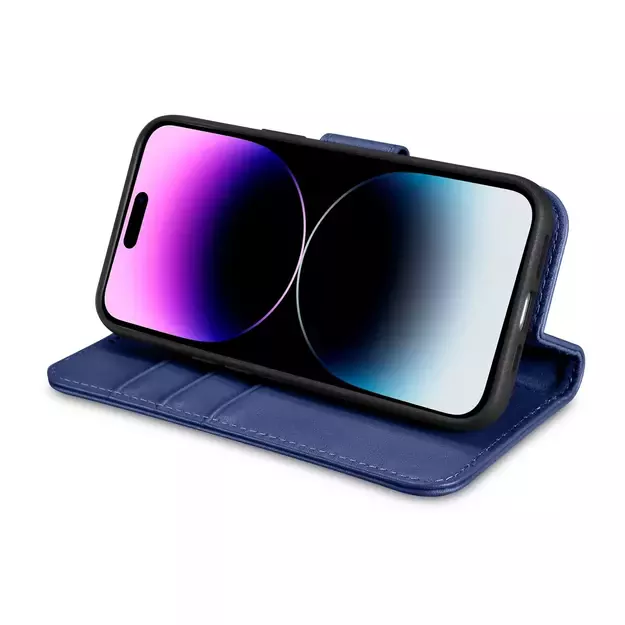 iCarer Wallet Case 2in1 Cover iPhone 14 Pro Leather Flip Case Anti-RFID blue (WMI14220726-BU) 28