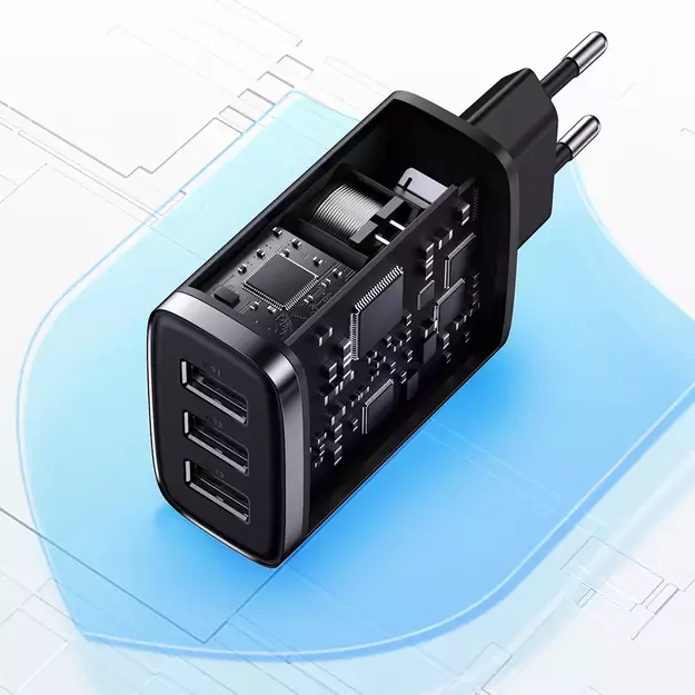 Baseus Compact charger 3x USB 17W black (CCXJ020101) 11