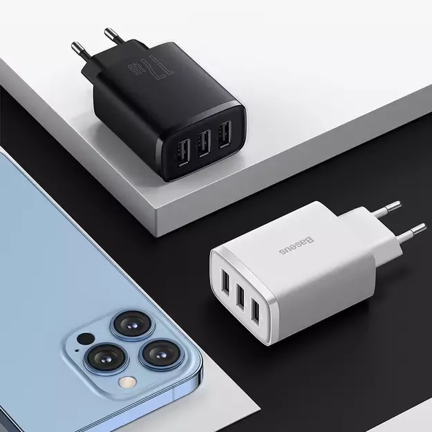 Baseus Compact charger 3x USB 17W black (CCXJ020101) 15