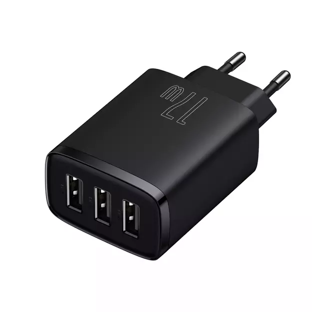 Baseus Compact charger 3x USB 17W black (CCXJ020101) 1