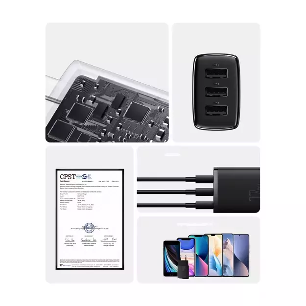 Baseus Compact charger 3x USB 17W black (CCXJ020101) 10