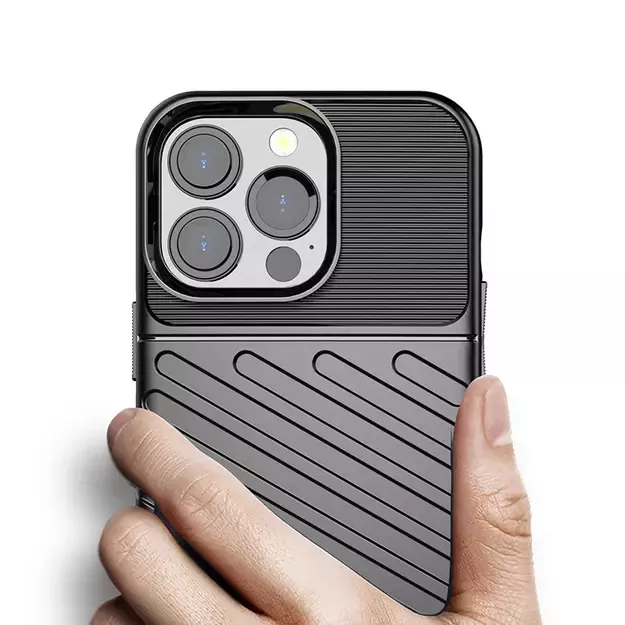 Thunder Case Flexible Tough Rugged Cover TPU Case for iPhone 13 Pro black 1