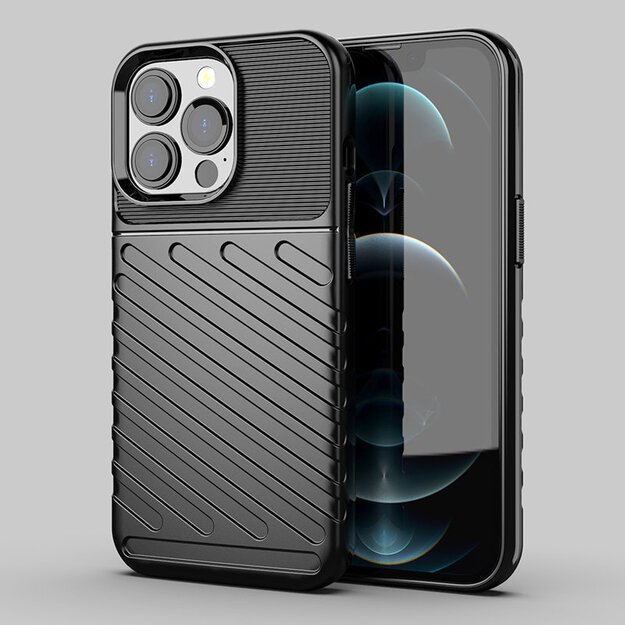 Thunder Case Flexible Tough Rugged Cover TPU Case for iPhone 13 Pro black 25