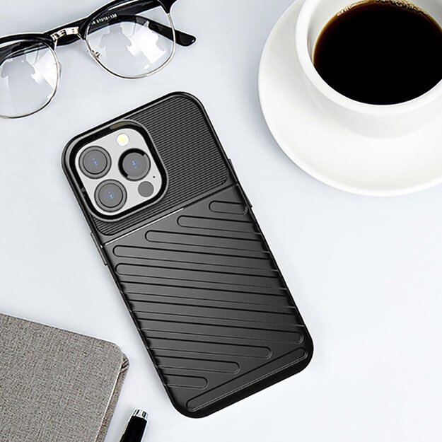 Thunder Case Flexible Tough Rugged Cover TPU Case for iPhone 13 Pro black 24