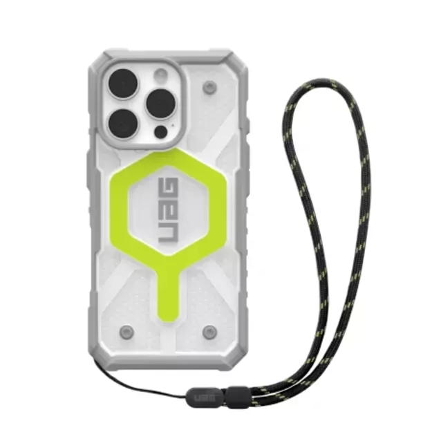UAG Pathfinder Clear Magsafe Bundle Case with Lanyard for iPhone 16 Pro - Green