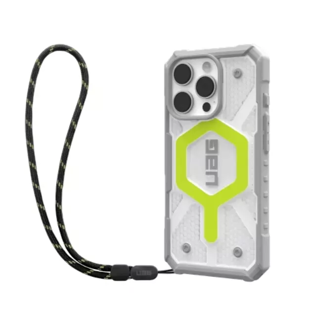 UAG Pathfinder Clear Magsafe Bundle Case with Lanyard for iPhone 16 Pro - Green 1