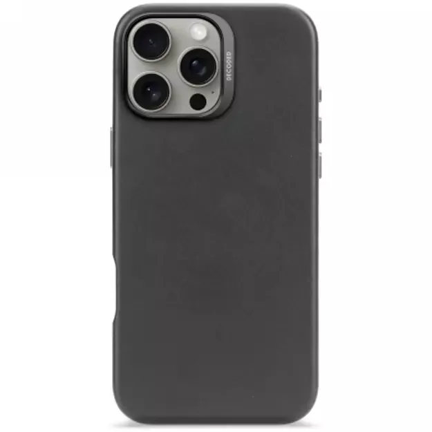 Decoded Leather Backcover case with MagSafe for iPhone 16 Pro Max - black