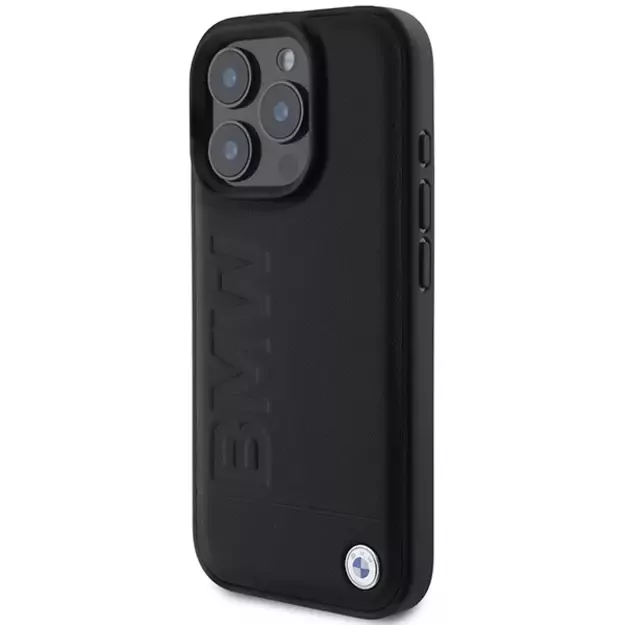 BMW Leather Hot Stamp iPhone 16 Pro Case - Black 1
