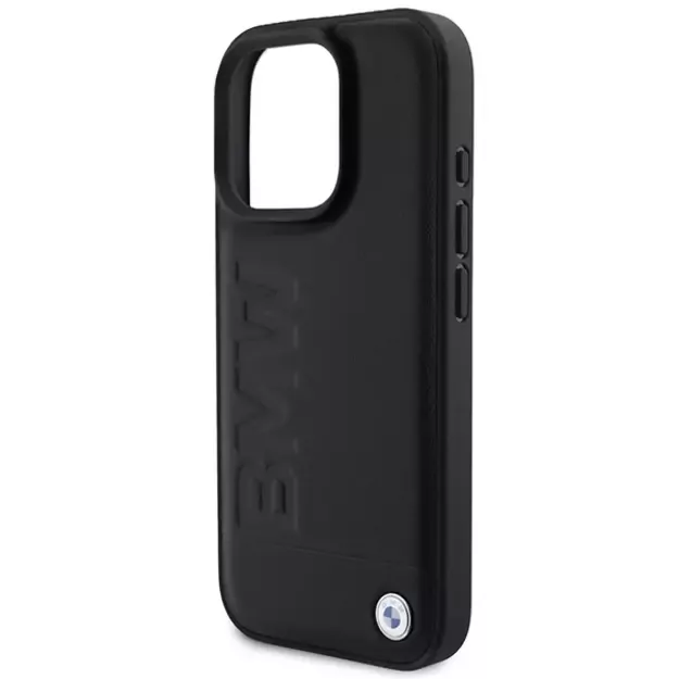 BMW Leather Hot Stamp MagSafe iPhone 16 Pro Max Case - Black 5