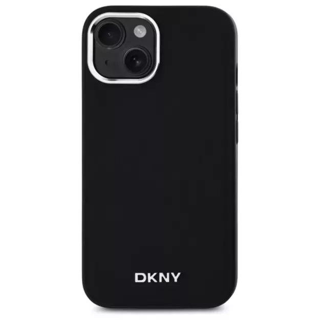 DKNY Plain Logo MagSafe iPhone 15 Case - Black 2