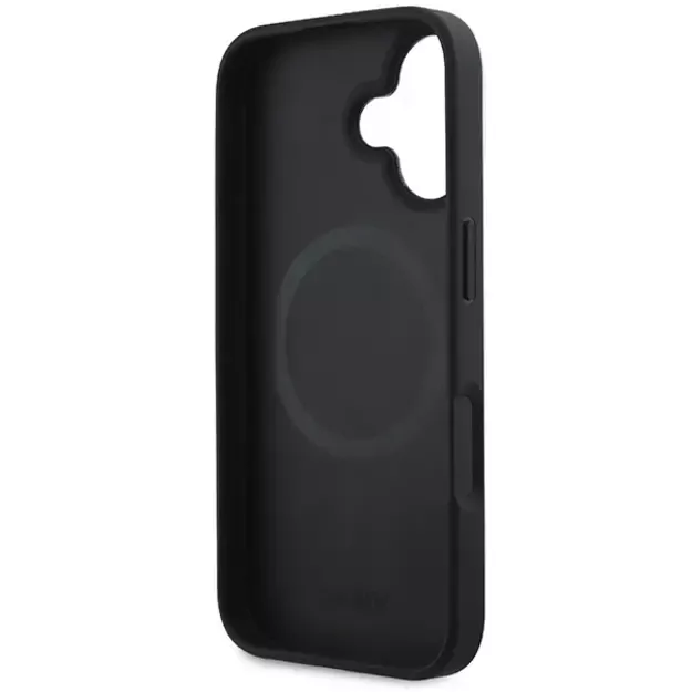 DKNY Plain Silver Logo MagSafe iPhone 16 Case - Black 6