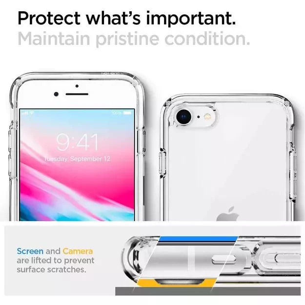 Spigen Ultra Hybrid Case for iPhone 7 / 8 / SE 2020 / SE 2022 - Transparent 8