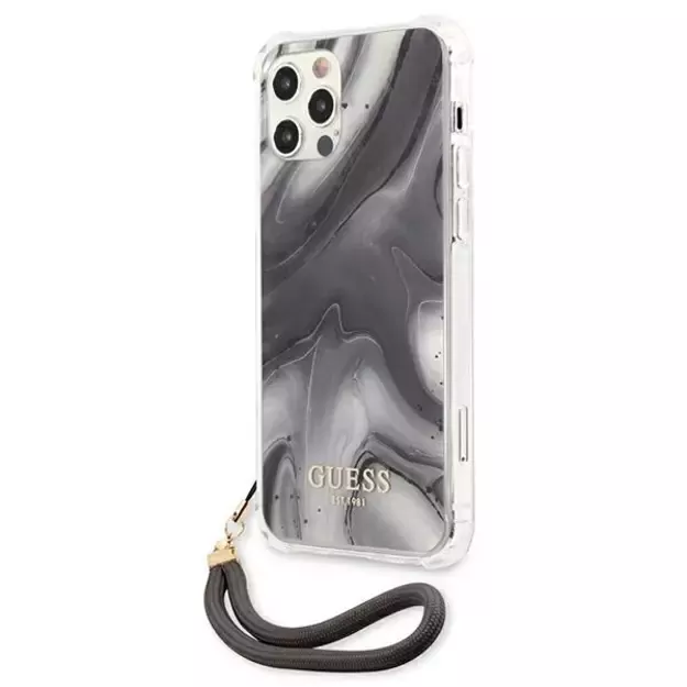 Guess Marble Collection iPhone 12 / iPhone 12 Pro Case - Gray 1