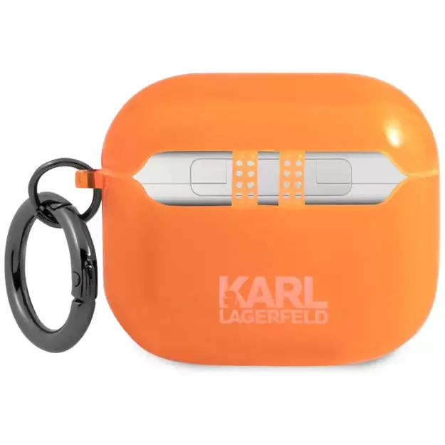 Karl Lagerfeld KLA3UCHFO AirPods 3 cover pomarańczowy/orange Choupette 1