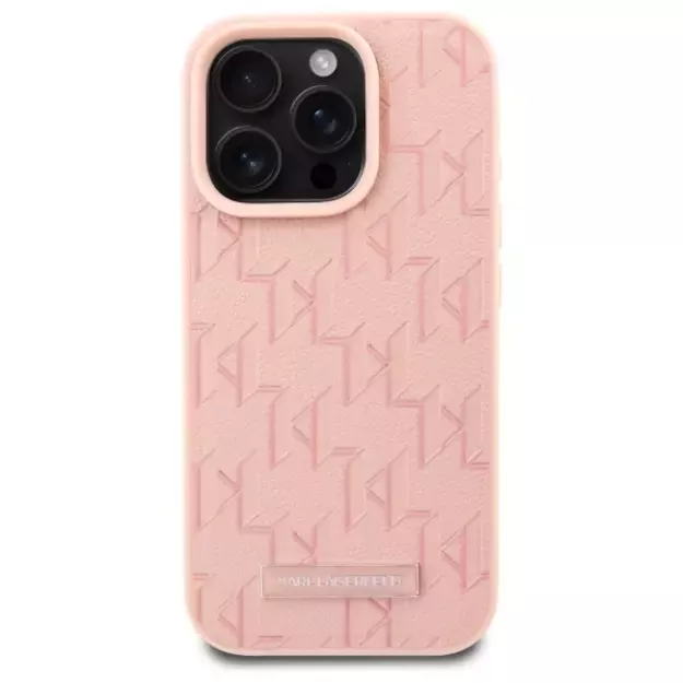 Karl Lagerfeld Hot Stamp Magsafe iPhone 16 Pro Max Case - Pink 2