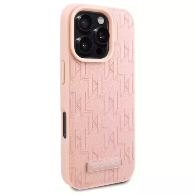 Karl Lagerfeld Hot Stamp Magsafe iPhone 16 Pro Max Case - Pink 3