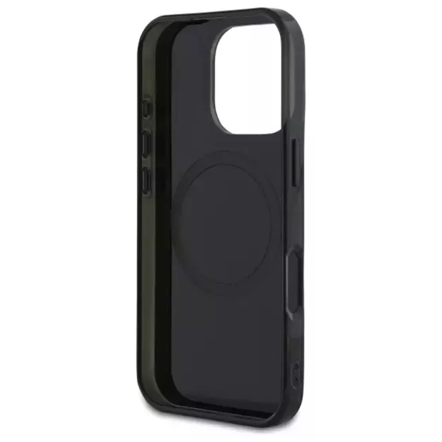 Mercedes MB Double Layer Crossed Lines MagSafe iPhone 16 Pro Case - Black 6