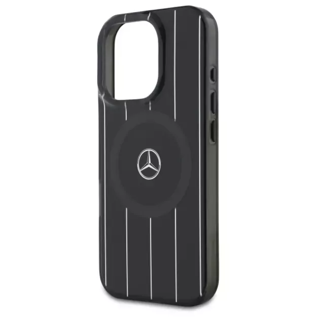 Mercedes MB Double Layer Crossed Lines MagSafe iPhone 16 Pro Case - Black 5