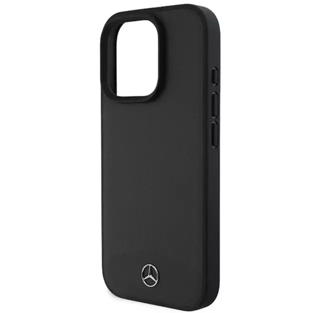 Mercedes Textured And Plain Leather MagSafe case for iPhone 16 Pro Max - black 5