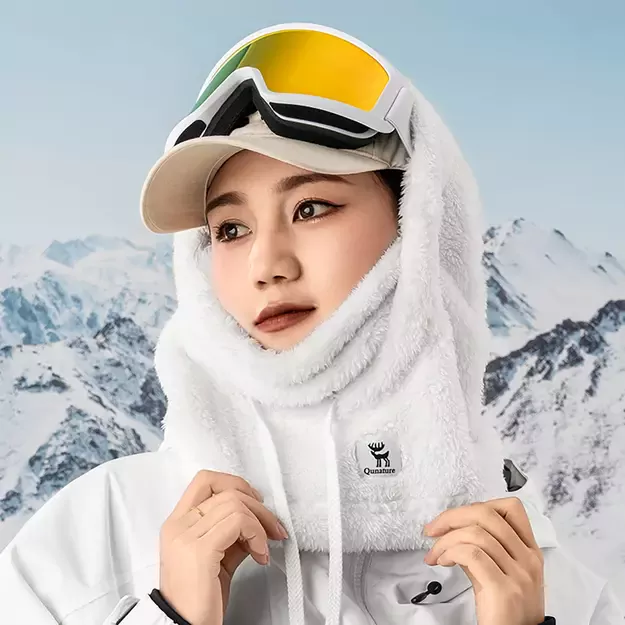 Qunature Arctic Velvet Ski Balaclava Size M - White 10