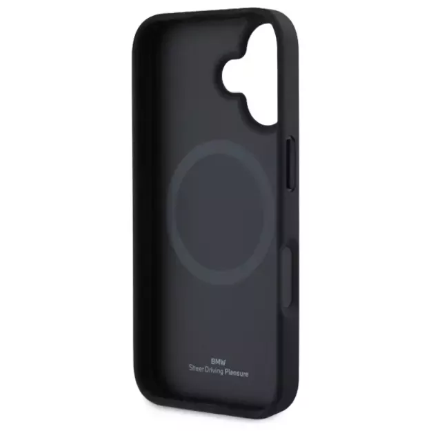 BMW Sign Leather Textured And Line MagSafe iPhone 16 Case - Black 13