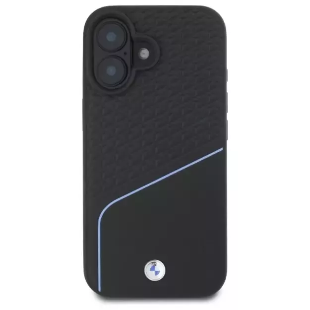 BMW Sign Leather Textured And Line MagSafe iPhone 16 Case - Black 9