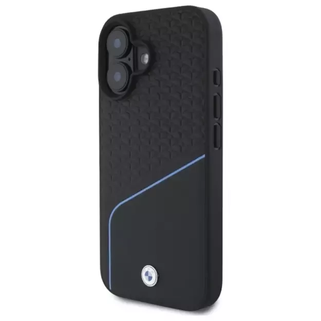 BMW Sign Leather Textured And Line MagSafe iPhone 16 Case - Black 8