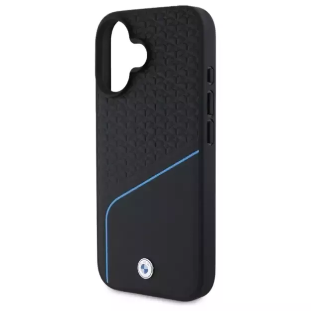 BMW Sign Leather Textured And Line MagSafe iPhone 16 Case - Black 12