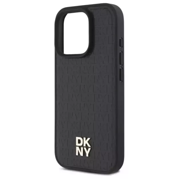 DKNY Repeat Pattern Stack Logo MagSafe iPhone 16 Pro Max Case - Black 12