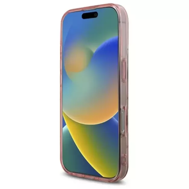 Guess IML Peony On 4G Background MagSafe Case for iPhone 16 Pro Max - Pink 11