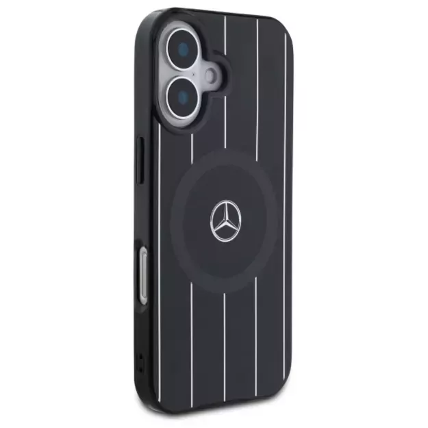 Mercedes MB Double Layer Crossed Lines MagSafe case for iPhone 16 - black 10