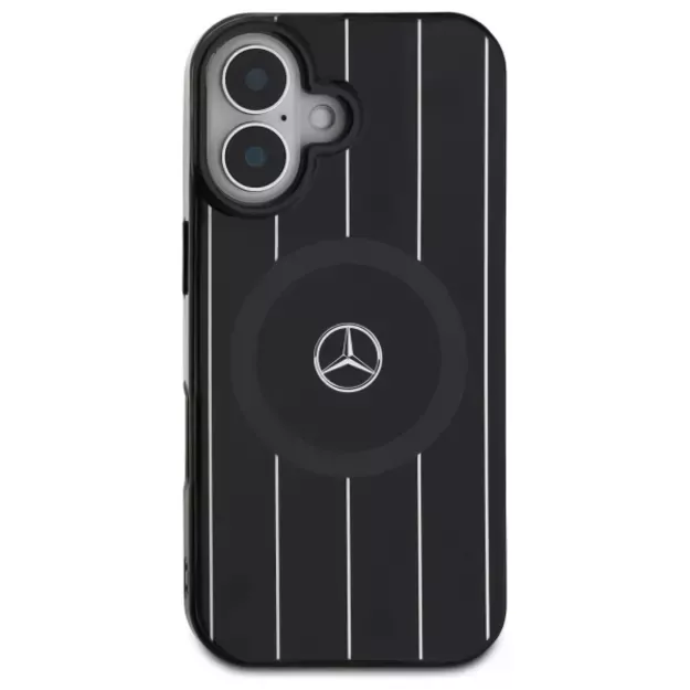 Mercedes MB Double Layer Crossed Lines MagSafe case for iPhone 16 - black 9