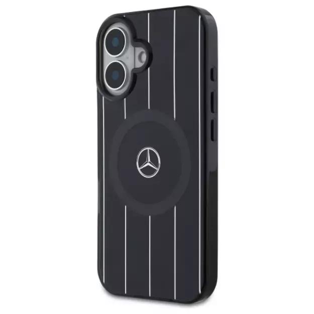 Mercedes MB Double Layer Crossed Lines MagSafe case for iPhone 16 - black 8