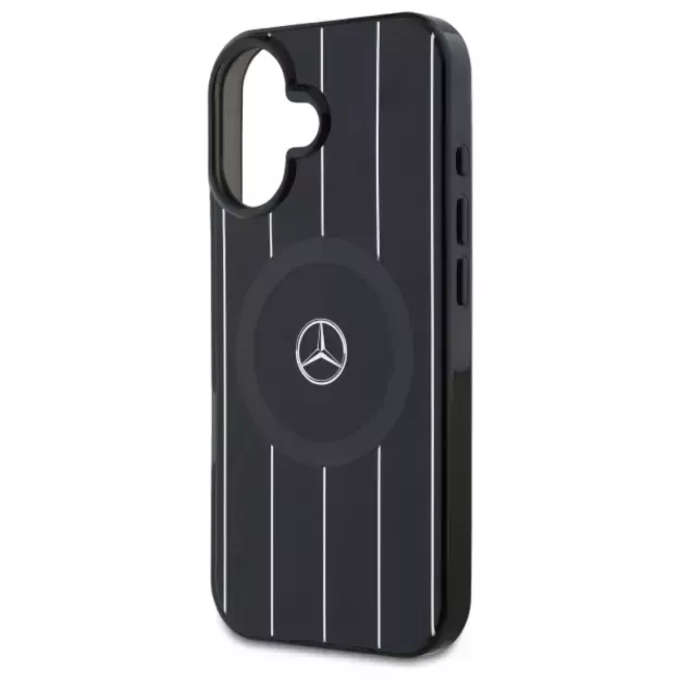 Mercedes MB Double Layer Crossed Lines MagSafe case for iPhone 16 - black 12