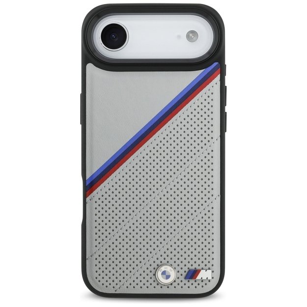 BMW M Tricolor Metal Logo MagSafe Case for iPhone 17 Air - Gray 2