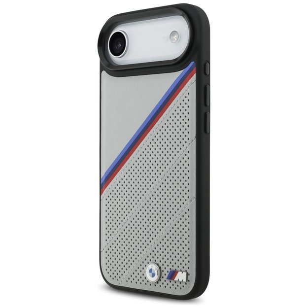 BMW M Tricolor Metal Logo MagSafe Case for iPhone 17 Air - Gray 1
