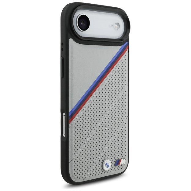 BMW M Tricolor Metal Logo MagSafe Case for iPhone 17 Air - Gray 3