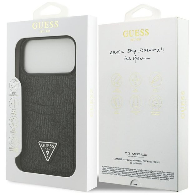 Guess 4G nauble Card Triangle case for iPhone 17 Pro Max - black 7