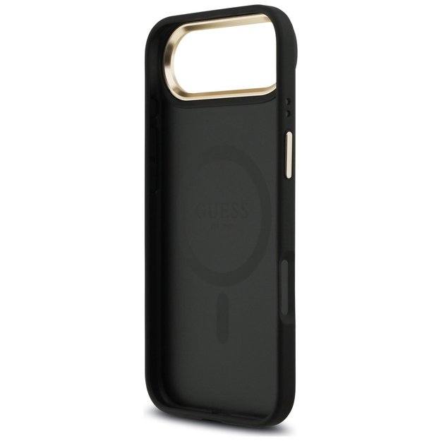 Guess 4G Strass Logo &amp  Big Strap Metal Buttons MagSafe Case for iPhone Air - Black 6