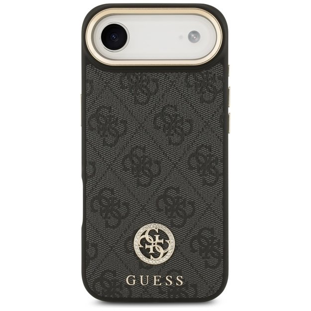 Guess 4G Strass Logo &amp  Big Strap Metal Buttons MagSafe Case for iPhone Air - Black 2