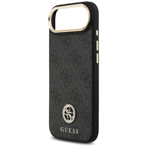 Guess 4G Strass Logo &amp  Big Strap Metal Buttons MagSafe Case for iPhone Air - Black 5