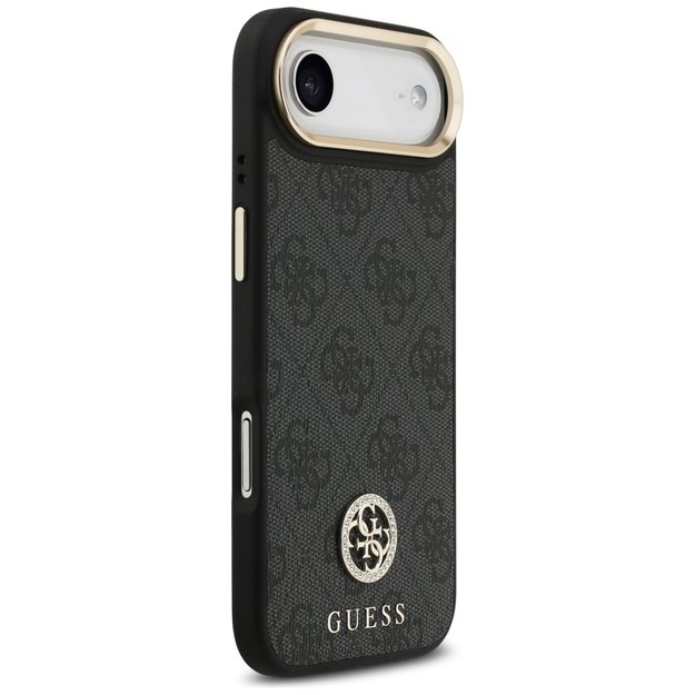 Guess 4G Strass Logo &amp  Big Strap Metal Buttons MagSafe Case for iPhone Air - Black 3
