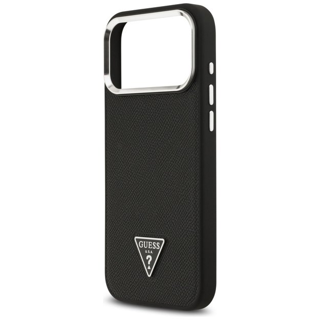 Guess Grained Triangle Logo MagSafe case for iPhone 17 Pro - black 5