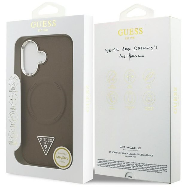 Guess Triangle Logo MagSafe case for iPhone 17 - brown 7