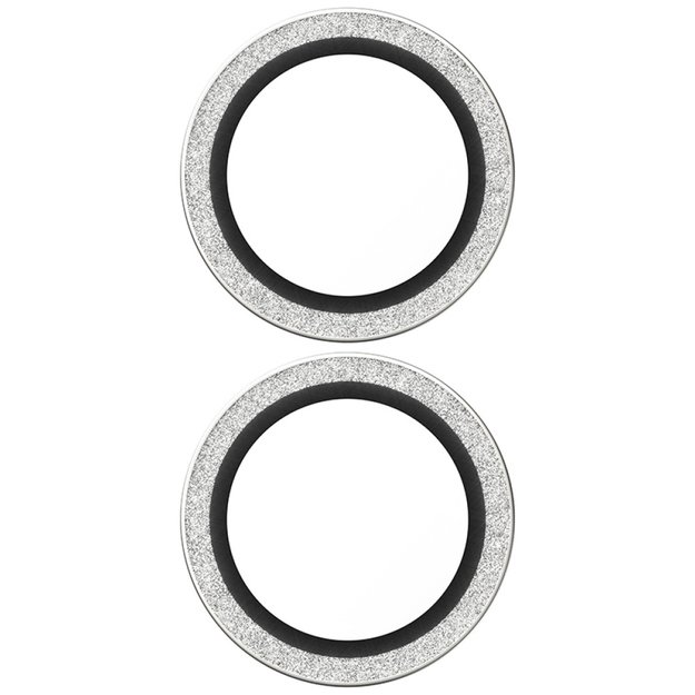 PanzerGlass Hoops Glitter Tempered Glass Lens Screen Protector for iPhone 17 / 16 / 16 Plus - Silver 2