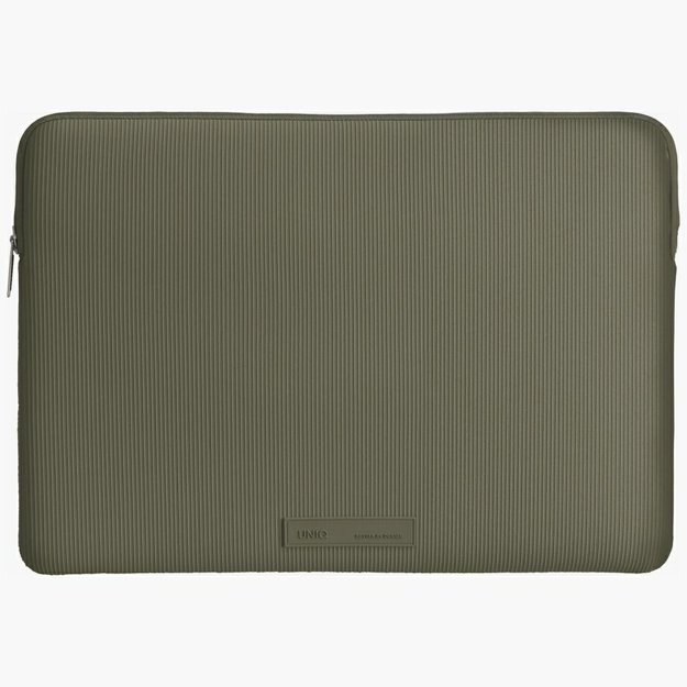 Uniq Cyprus Ridge Edition Laptop Sleeve bag for a 14&quot  water-resistant neoprene laptop - green