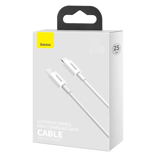 Baseus Superior Series USB-C / Lightning PD 20W 2 m cable - white 6