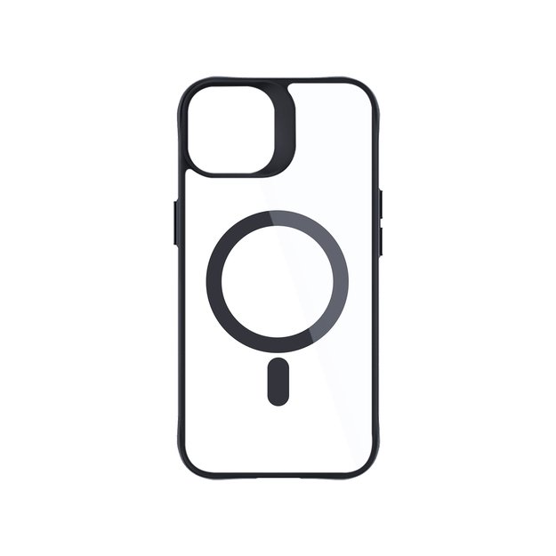 3mk Satin Armor MagCase with MagSafe for iPhone 15 Plus - Clear with Black Frame 3